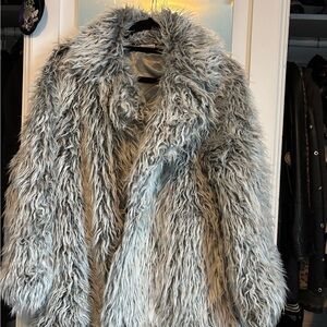 Faux fur vintage 90s y2k rave jacket